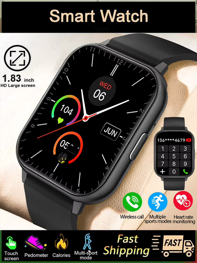 LIGE Smartwatch, Grün, Silikon, Unisex, Wasserdicht, Bluetooth - Bild 7