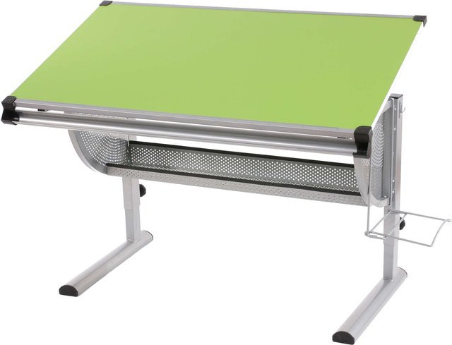 MCW Schülerschreibtisch Preston Kinder- und Jugend-Schreibtisch in Grün, höhenverstellbar und neigbar, B/T/H: 118 x 62 x 76 cm - Bild 1