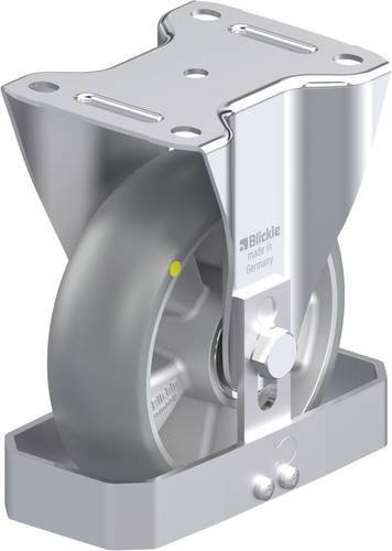 Blickle Stahlblech-Bockrolle 160K-AS-CO-FS in Silber/Grau mit 160mm Rad-Durchmesser und 400kg Tragfähigkeit - Bild 1