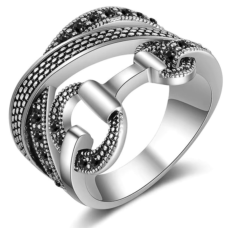 Huitan Ring, Zirkonia, Silber, Damen - Bild 1