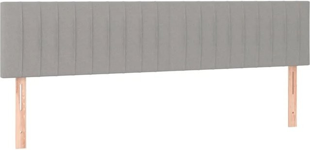 vidaXL LED Kopfteil Hellgrau mit USB-Ladeport und integrierter Beleuchtung, B: 180 cm, T: 5 cm, H: 78-88 cm - Bild 1