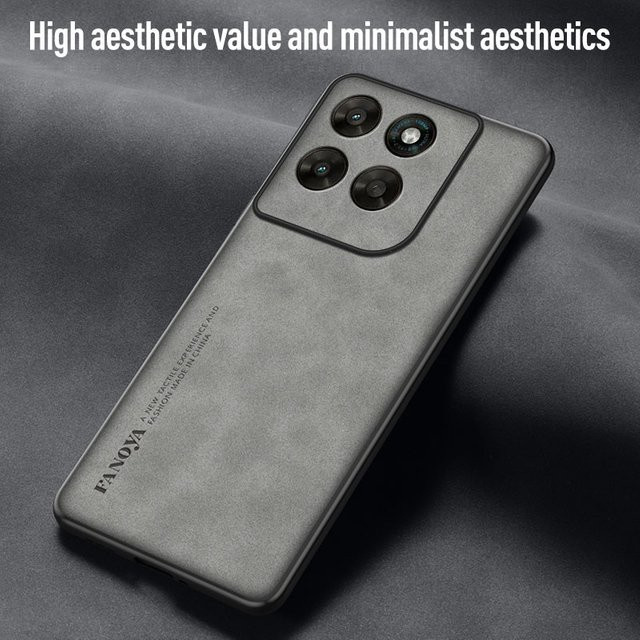 Motorola Business Schafsleder Handyhülle in Grau für Moto G77 G67 G57 G17 G86 G56 G85 G55 G15 G05 Edge 70 Ultra Fusion Protect Cover - Bild 1