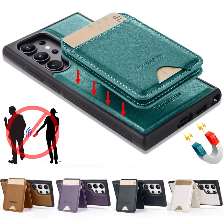 Abnehmbare Lederhülle als Brieftaschenhülle für Samsung Galaxy S26 S25 S24 Ultra S23 S22 Plus A57 A56 A55 A37 A36 A35 A25 A17 A16 A15 in Weiß - Bild 1
