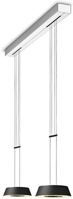 Oligo Glance 2-flammige LED-Pendelleuchte in Schwarz matt mit warmweißem Licht (2700K) - Bild 1