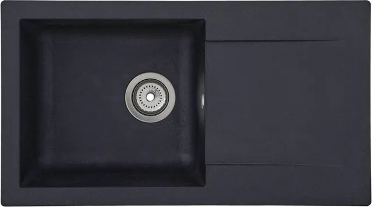 Respekta Einbauspüle Denver Mineralite Schwarz B/H/T: 78 x 17 x 43,5 cm - Bild 5