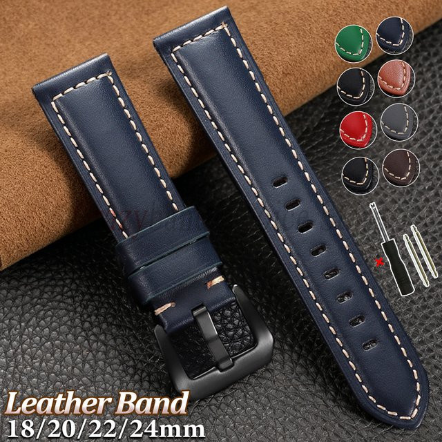 crazyband Uhrenarmband Rindsleder, Braun, Schwarz, Unisex - Bild 1