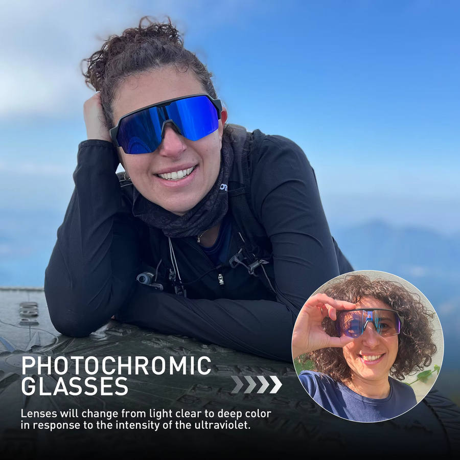 KAPVOE Sportsonnenbrille, Photochrome, Unisex, Vollrand - Bild 3