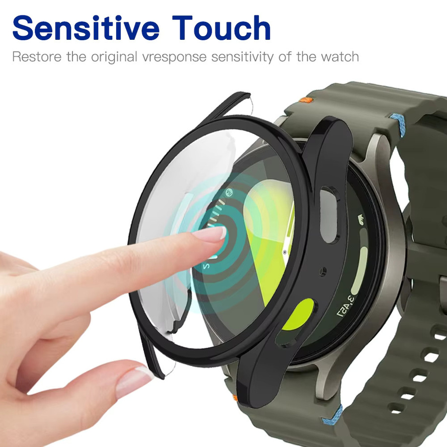 Samsung Displayschutzfolie, Silikon, Schwarz, Galaxy Watch 7 44/40 mm - Bild 3