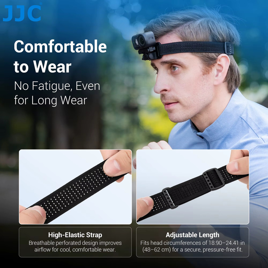 JJC Magnetisches Kopfband für DJI Osmo Nano Action Camera, Verstellbarer POV-Halter mit Schnellverschluss, Schwarz - Bild 5