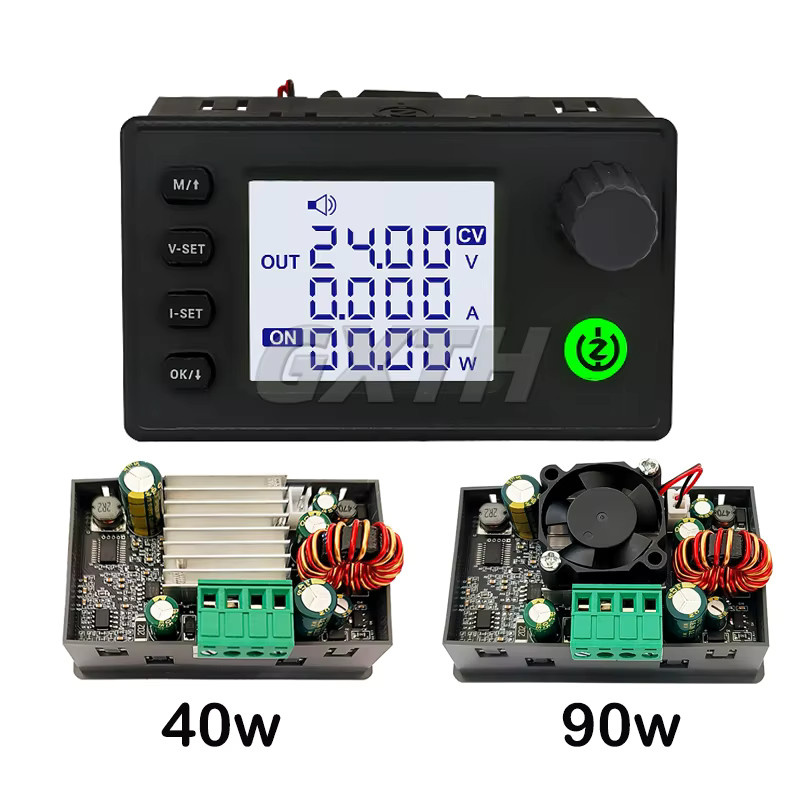 GXTH Buck-Boost-Wandler DC Spannungsstabilisator mit CC-CV-Ladefunktion, einstellbares Labornetzteil Modul, Schwarz - Bild 4