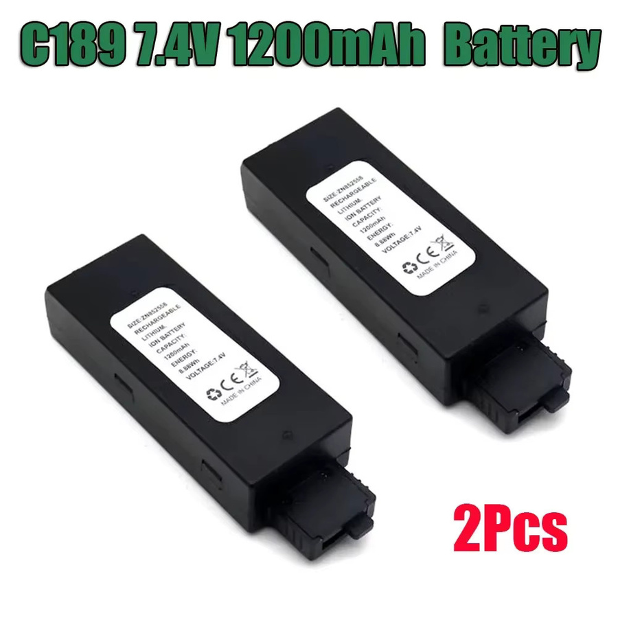 Original C189 MD500 RC ERA Vogel Hubschrauber Ersatzbatterie 7,4 V 1200 mAh in Schwarz - Bild 2