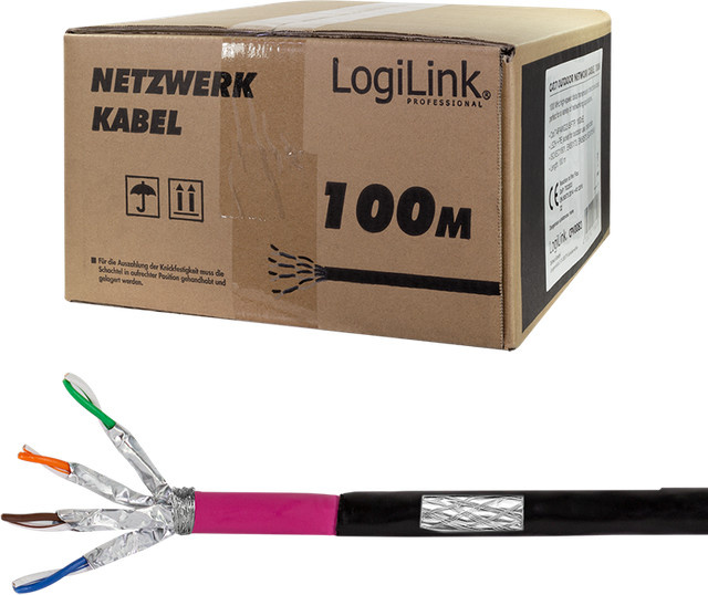 Logilink CAT 7 S/FTP Netzwerkkabel Schwarz 100 m - Bild 2