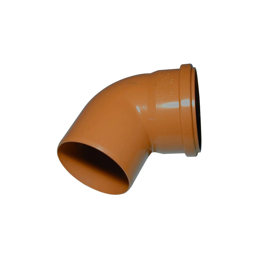 Marley Kanalgrundrohr-Bogen 67 Grad DN 110 in Orange - Bild 2