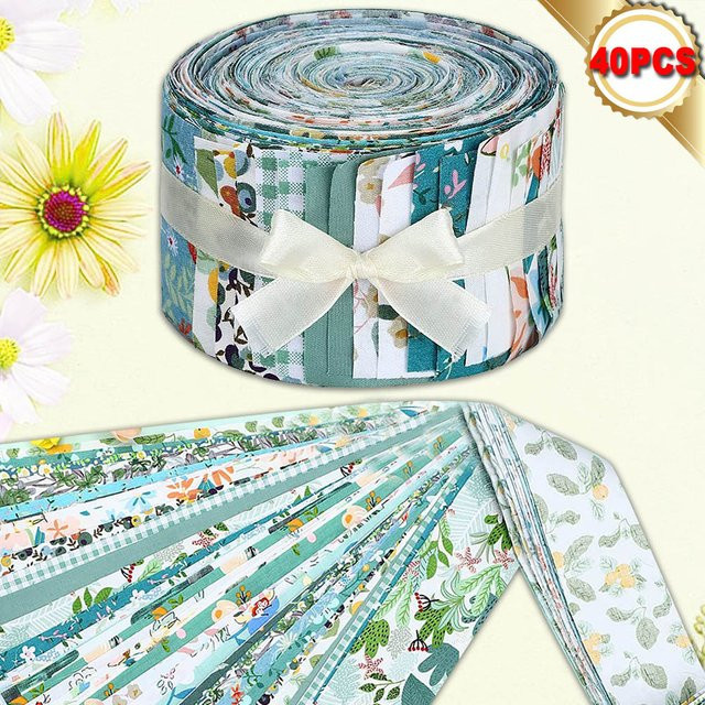 40 Stück Baumwoll Stoffreste in Multicolour für Patchwork, Quilten und DIY-Handarbeiten - Bild 1