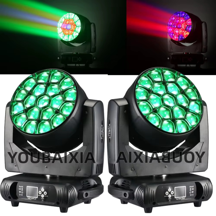 YOUBAIXIA Big Bee Eyes Moving Head mit Ringstrahl und Wash-Funktion, 19x40W RGB, Schwarz - Bild 4