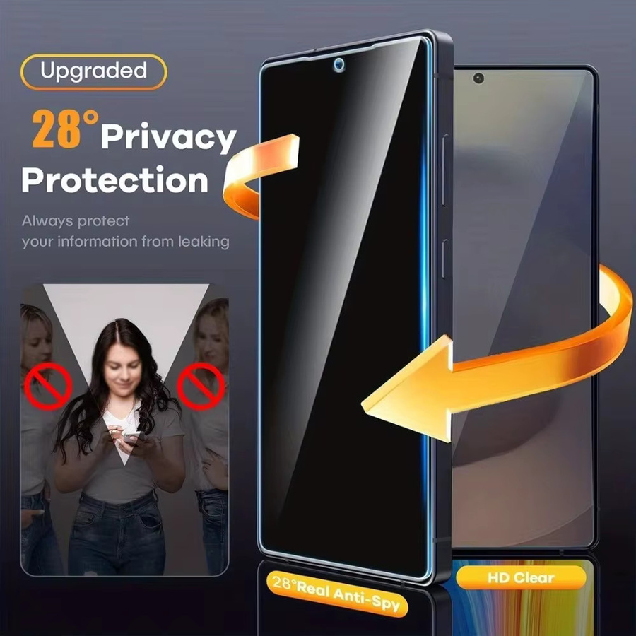 Sichtschutzfolie für Samsung Galaxy A-Serie (A12 bis A73, A05S, A14 bis A17, A25, A26, A33 bis A36, A54 bis A57, A55, A56) 5G Android Transparent - Bild 1