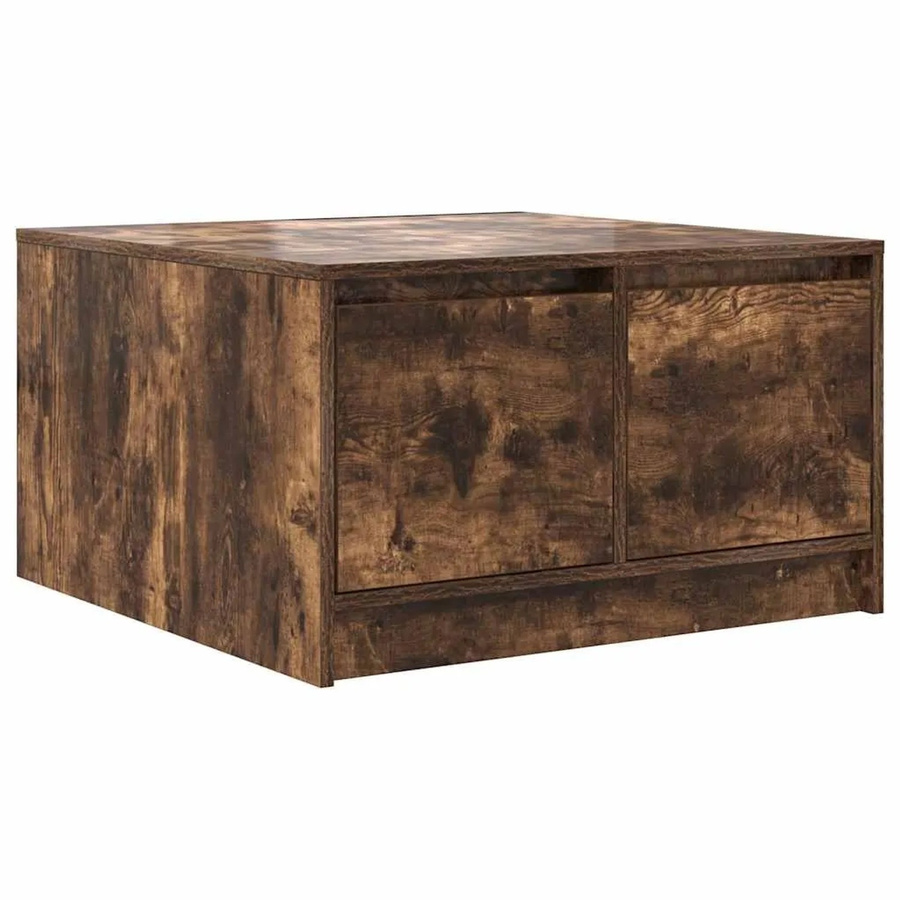 vidaXL Couchtisch mit Schubladen in Räuchereiche, quadratisch, B/T/H: 70,5 x 70 x 40 cm - Bild 2