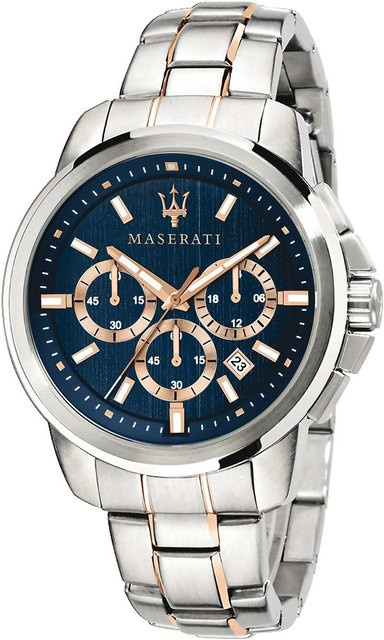 Maserati Chronograph, Quarz, Edelstahl, Blau, 44 mm, Herren - Bild 1