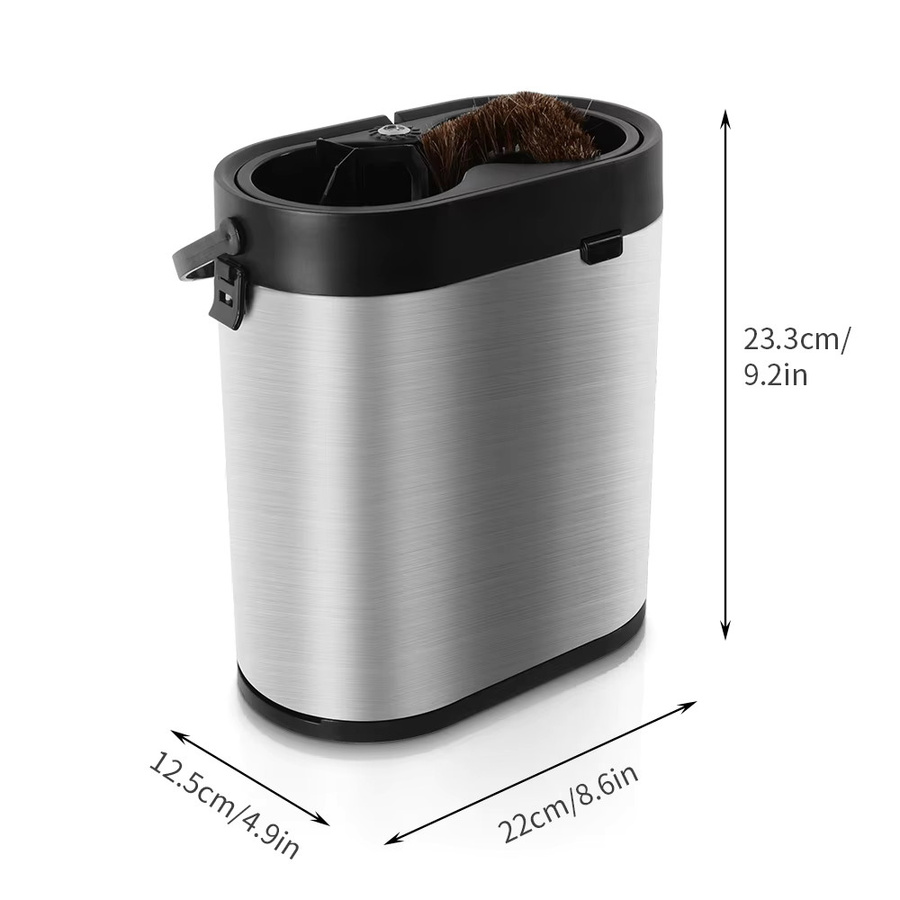 CAFEMASY Automatischer elektrischer Kaffee-Portafilter-Reiniger aus Edelstahl in Silber für 58mm Siebträger und Pulverbehälter - Bild 2