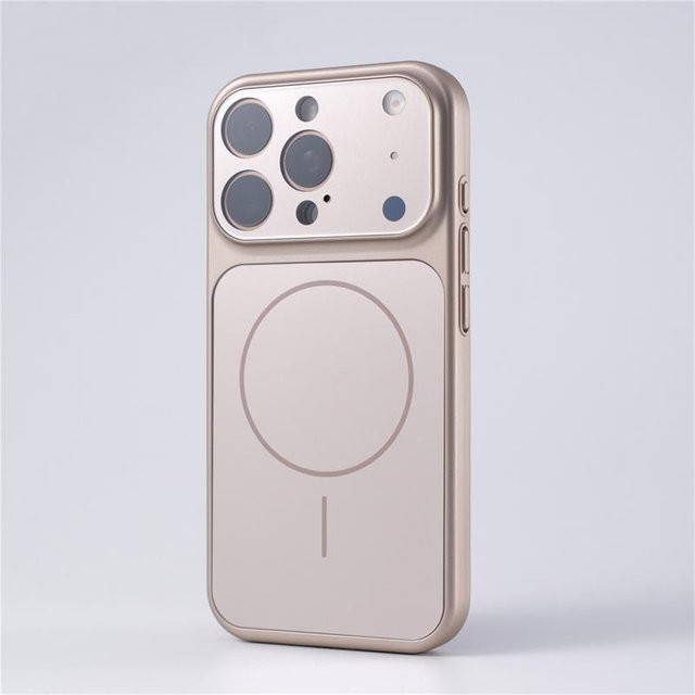 Stoßfeste MagSafe Schutzhülle mit Kameraschutz und matter Beschichtung für iPhone 15 Pro, 16 Pro Max und 17 Pro Max, Farbe: Gold - Bild 1