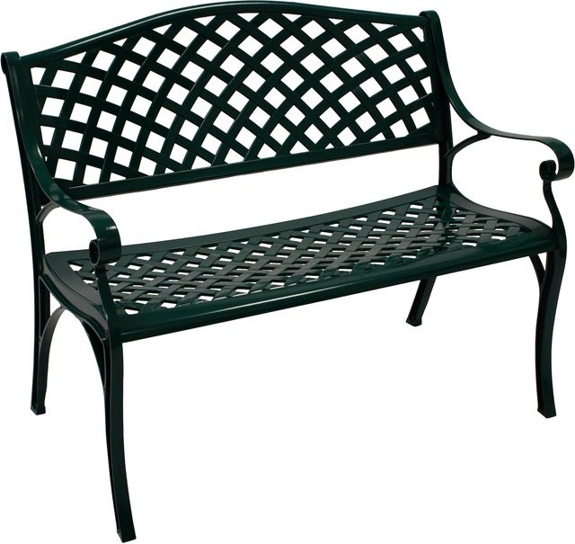 DEGAMO Gartenbank OXFORD 2-Sitzer aus Aluminiumguss in Dunkelgrün - Bild 1