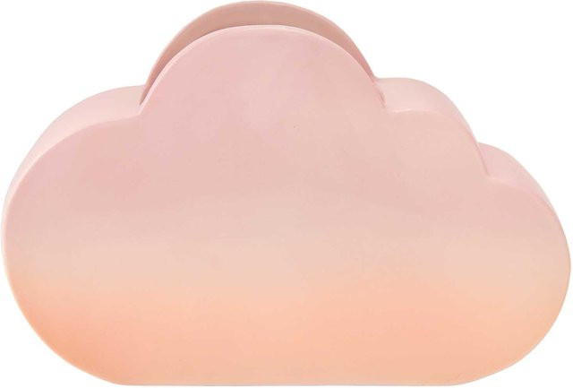 Rico Design Keramik Vase Wolke in Rosa-Orange, B: 25 cm, T: 6 cm, H: 16 cm - Bild 1