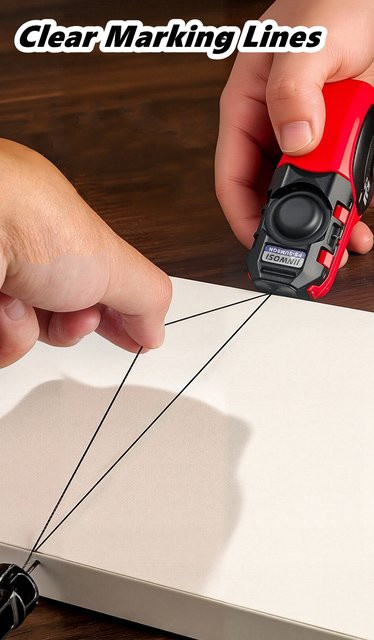 NIUXIANG Manueller Tintenmarker mit 50m Kreideband in Rot für professionelle Holzzeichnungen - Bild 1