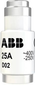 ABB Schmelzeinsatz GMN 977120P0018 Sicherungsgröße D02 25A 400V in Weiß - Bild 1