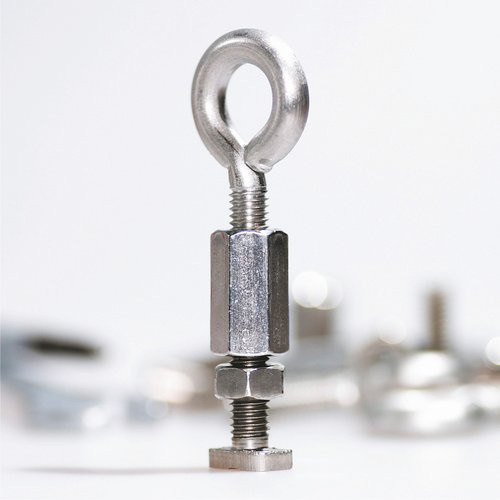 KGT Ringhaken-Kombination aus Metall in Silber, 5 Stück, B/T/H: 1 x 3 x 3 cm - Bild 1