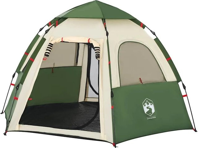 vidaXL Campingzelt für 4 Personen in Grün mit Quick Release System 4005332 - Bild 1