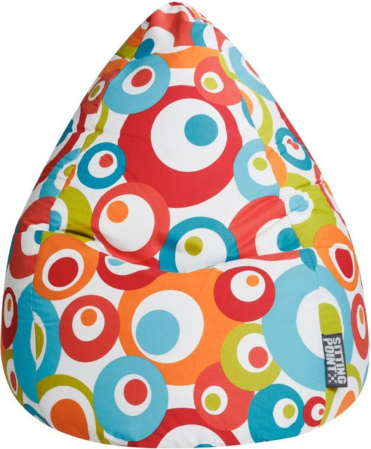 Sitting Point Sitzsack Malibu XL BeanBag in Türkis Bunt mit abnehmbarem Bezug, B/H: 70 x 110 cm - Bild 1
