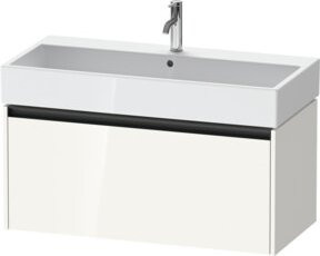 Duravit Waschtischunterschrank Ketho.2 in Weiß Hochglanz, wandhängend mit 1 Auszug, B: 98,4 cm, T: 46 cm, H: 44 cm - Bild 1