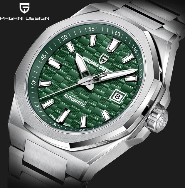 PAGANI DESIGN Armbanduhr Automatik, Edelstahl, Schwarz, Herren - Bild 1
