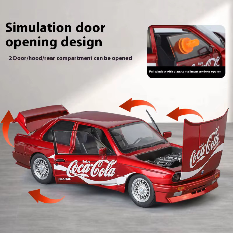 Maisto RX-7 M3 Coke Automodell, 1:24, mit Sound und Licht, Rot - Bild 2
