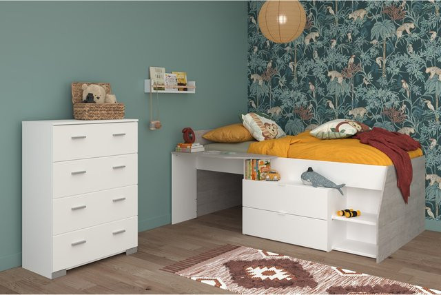 Parisot Kinderzimmer Set Milky 16, 2-teilig, Weiß / Grey Loft - Bild 1