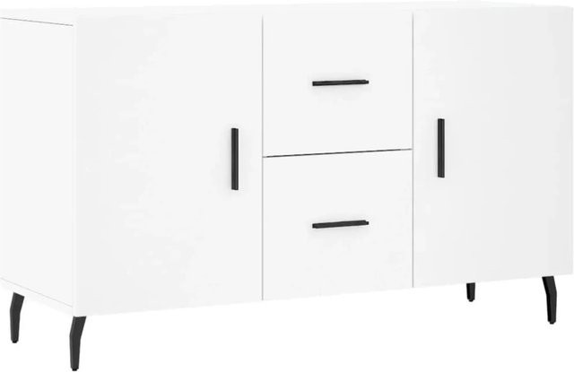 vidaXL Sideboard modern in Weiß aus Holzwerkstoff und Metall, B/T/H: 100 x 36 x 60 cm - Bild 1