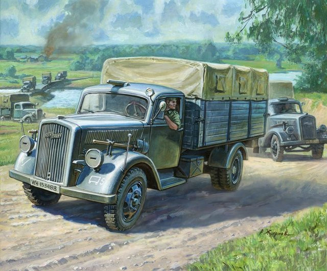Zvezda WWII Wargame AddOn Deutscher 3t Transport LKW, Fahrzeuge, 1:100 - Bild 1