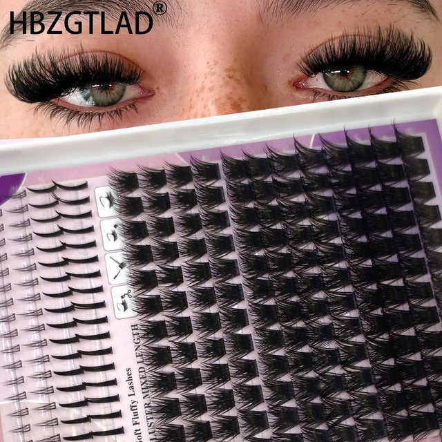 Wimpern-Cluster, natürliche Wimpernverlängerung, Volumen, 16 Reihen - Bild 1