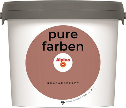 Alpina Wandfarbe Pure Farben Rhabarberrot matt 2,5 l - Bild 1