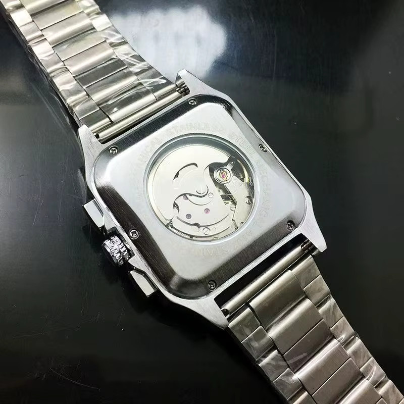 FORSINING Armbanduhr Automatik, Edelstahl, eckig, Silber, Herren - Bild 3