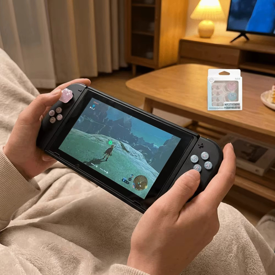 Nintendo Silikon-Controller-Joystick-Kappen Set für Nintendo Switch NS1 NS2, rutschfeste Daumengriffe und Tastenkappen zum Schutz - Bild 2