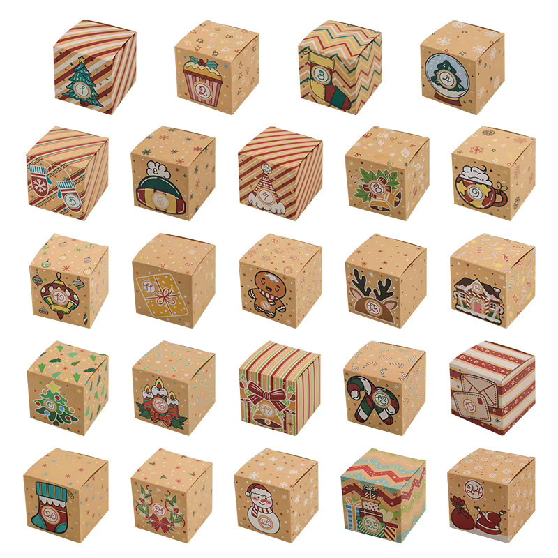 Befüllbarer 24-Tage-Adventskalender aus Papier als Geschenkbox in Mehrfarbig für Weihnachten - Bild 6