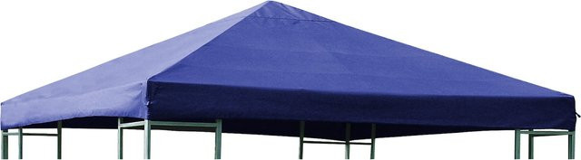 DEGAMO Ersatzdach für Metall- und Alupavillon, dunkelblau, wasserdicht aus PVC-beschichtetem Polyester, 3 x 3 Meter - Bild 1