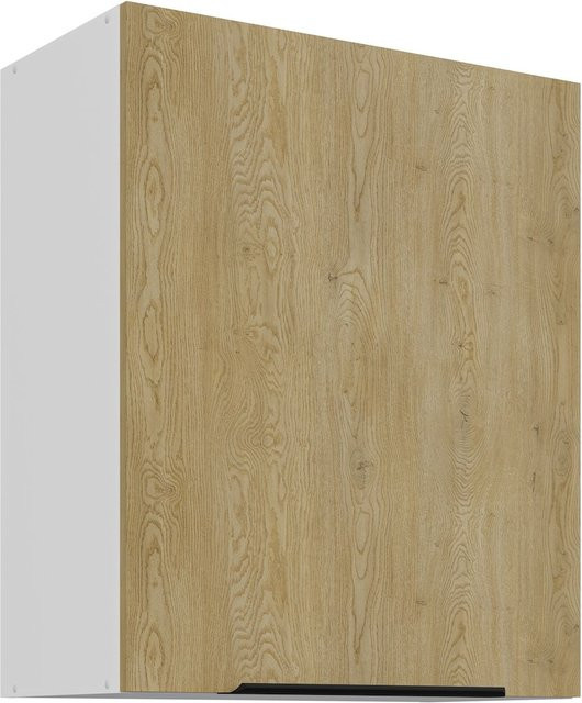 Küchen Hängeschrank CREMONA in Eiche und Weiß mit Einlegböden, Breite: 60 cm - Bild 1