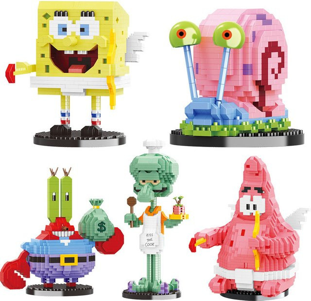 BALODY SpongeBob Octopus Guy Patrick Star Bausteine, Meerestiere - Bild 1