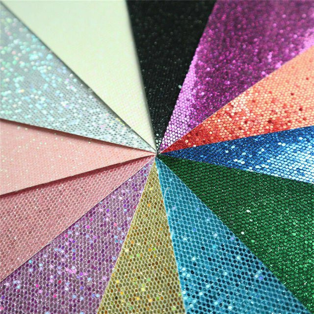 Selbstklebender Glitter Stoff aus PU Kunstleder und Vinyl in Lila und Multicolour für deine Handwerksprojekte - Bild 1