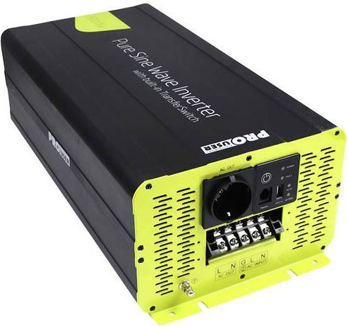 ProUser Wechselrichter PSI3000TX 3000W 12V - 230V/AC in Schwarz mit Fernbedienung, USV-Funktion und Netzvorrangschaltung sowie USB-A Anschlüssen - Bild 1