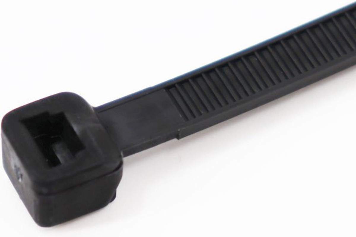 Aquagart 2000 Kabelbinder aus Kunststoff in Schwarz für Schattiernetze und Zaunblenden, Länge: 30 cm, Breite: 0,48 cm - Bild 2