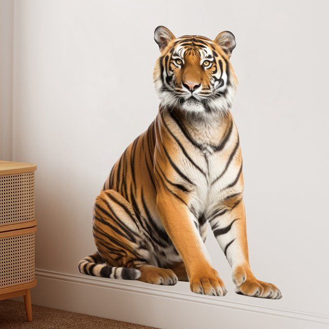 Wandtattoo mit Löwe, Wolf und Tiger von BRUP als Aufkleber für Kinderzimmer und Wohnzimmer, Mehrfarbig - Bild 1