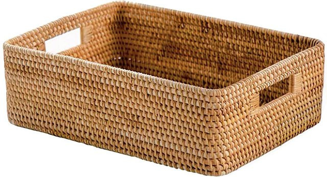 TOMTOP JMS Rattan-Aufbewahrungskorb als Desktop-Utility-Organizer in Braun - Bild 1